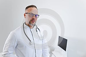 Portrait of a male doctor in the office.