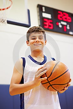 Portrait Of Male High School Basketball Player