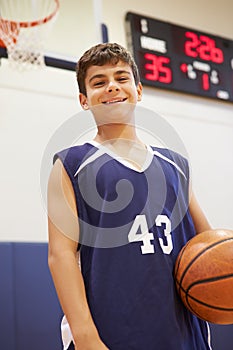 Portrait Of Male High School Basketball Player