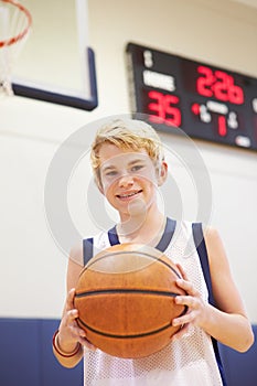 Portrait Of Male High School Basketball Player