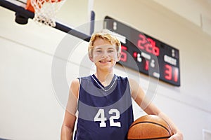 Portrait Of Male High School Basketball Player