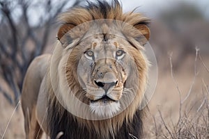 portrait Male lion.