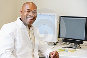 Portrait Of Male Obstetrician In Hospital