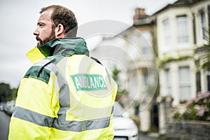 Portrait of a male paramedic in uniform