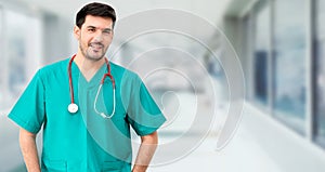 Portrait of male surgeon at the hospital.