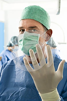 Portrait of a Male Surgeon At Work