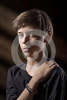 Portrait of a male teenager