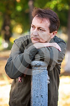 Portrait of a man in the park