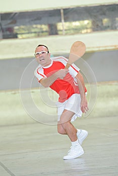 portrait man playing pala