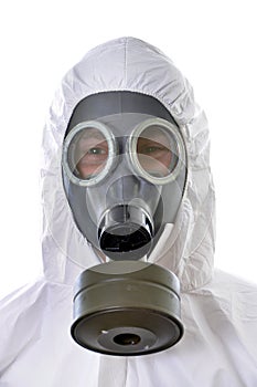 Portrait of a man in protective wear isolated