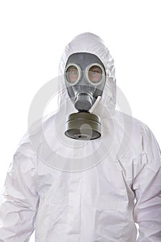 Portrait of a man in protective wear isolated