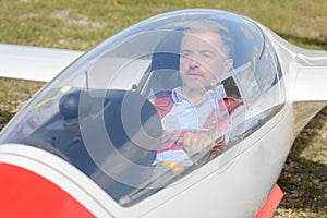 portrait man in sailplane