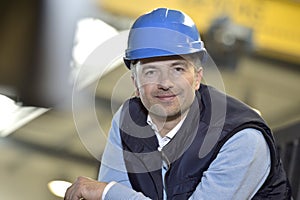Portrait of a man supervisor at industrial factory