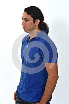 Portrait of a man on white background