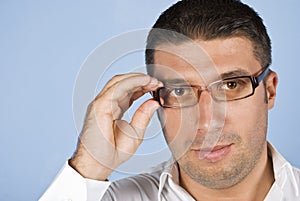 Portrait of a man wearing eyeglasses