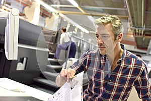 Portrait of man working in printing industry