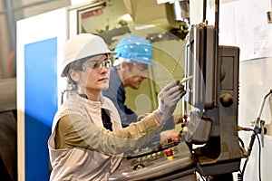 Portrait of manufacture workers photo