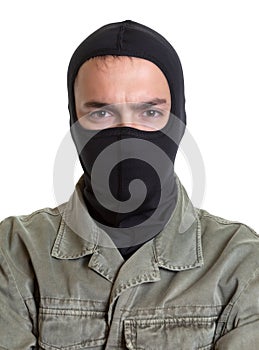 Portrait of a masked burglar