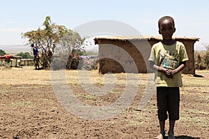 Portrait of massai boy
