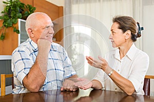 Portrait of mature couple at home