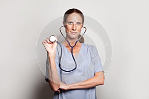 Portrait of a mature female doctor or nurse