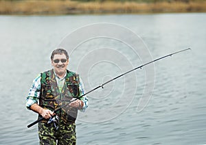 Portrait of mature fisherman
