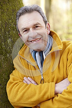 Portrait mature man outdoors