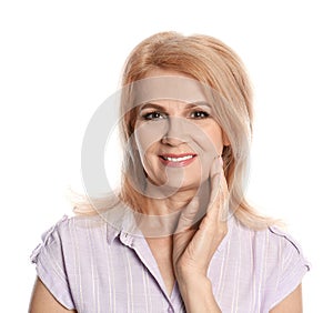 Portrait of mature woman with beautiful face