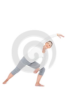 Portrait of mature woman exercising