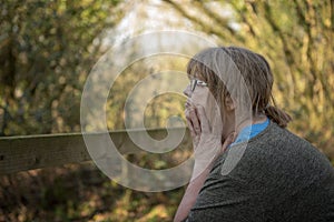 Portrait of mature woman outdoors