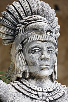 Portrait of Mayan warrior