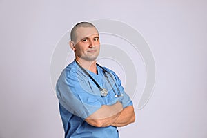 Portrait of medical assistant with stethoscope