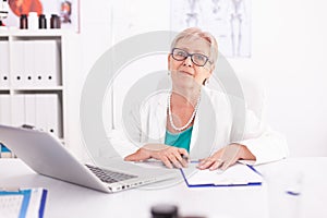 Portrait of medical doctor woman smiling