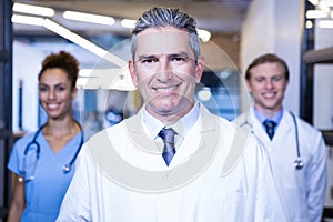 Portrait of medical team smiling at camera