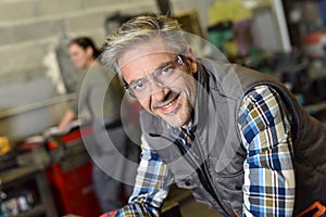 Portrait of metalworker photo