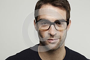 Portrait of mid adult man in glasses