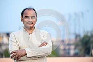 Portrait of a Middle aged Indian Man