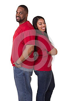 Portrait of a middle aged man and his grown daughter