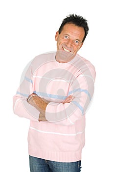 Portrait of a middle aged smiling man