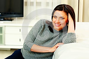 Portrait of a middle-aged smiling woman