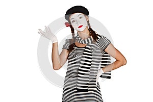 Portrait of a mime comedian