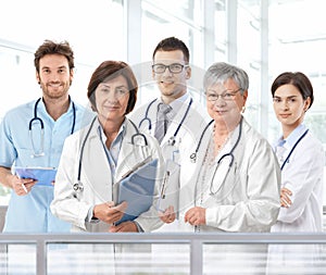 Portrait of mixed aged medical team