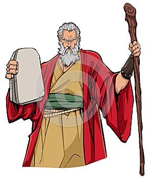 Moses Portrait Illustration