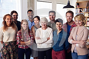 Portrait Of Multi-Cultural Business Team In Office photo