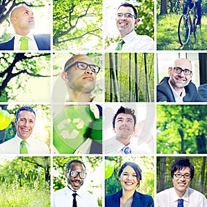 Portrait of Multiethnic Business People Outdoors