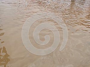 Portrait of the musi river is murky