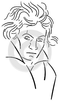Portrait of musician Beethoven