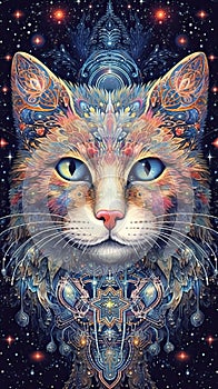 portrait of mystical cat