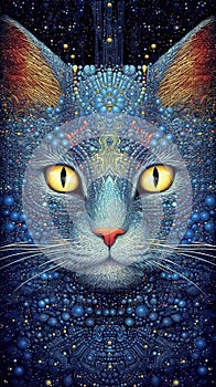 portrait of mystical cat