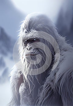 Portrait of the mythical creature called the Yeti